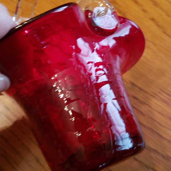 Kanawha Red Glass Bride's Basket - Picture 2 of 4